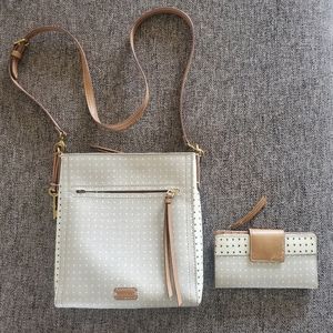 Fossil crossbody and fossil wallet heart print